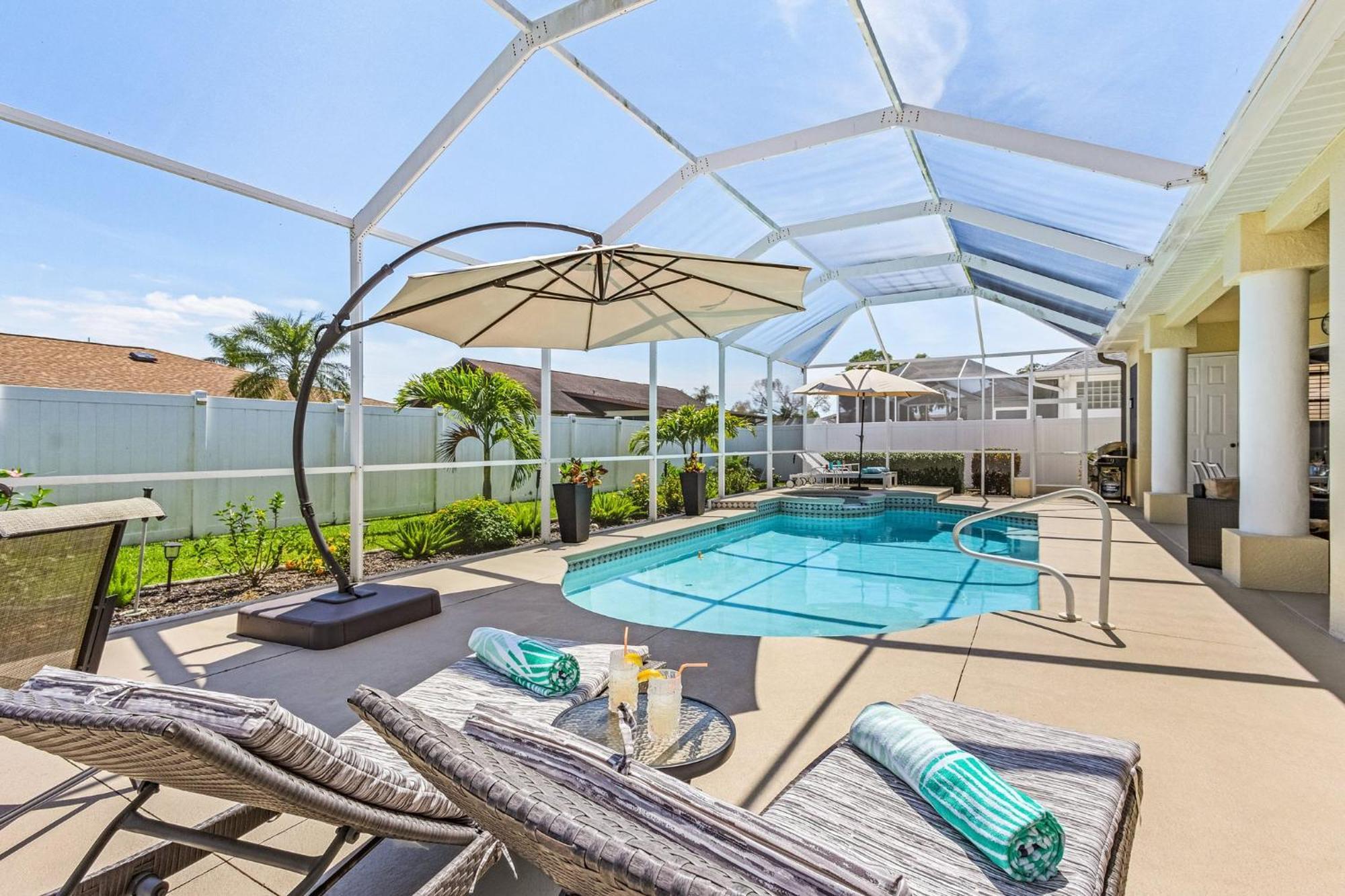 Villa-Haze, Lots Of Privacy, Solar & Electric Heated Pool And Spa Cape Coral Eksteriør bilde