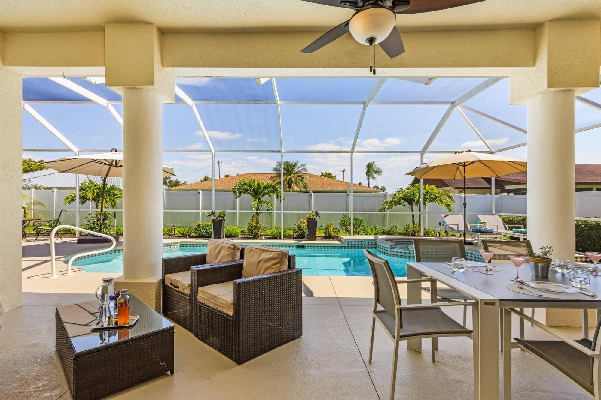 Villa-Haze, Lots Of Privacy, Solar & Electric Heated Pool And Spa Cape Coral Eksteriør bilde