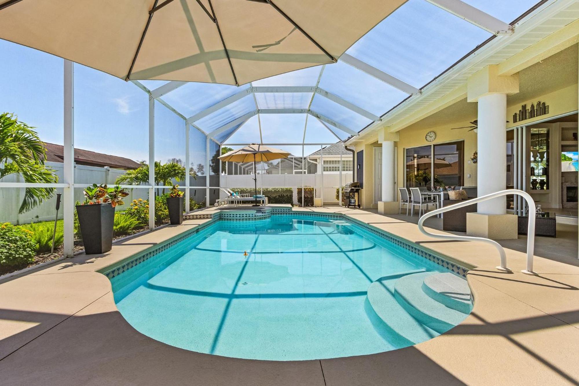 Villa-Haze, Lots Of Privacy, Solar & Electric Heated Pool And Spa Cape Coral Eksteriør bilde