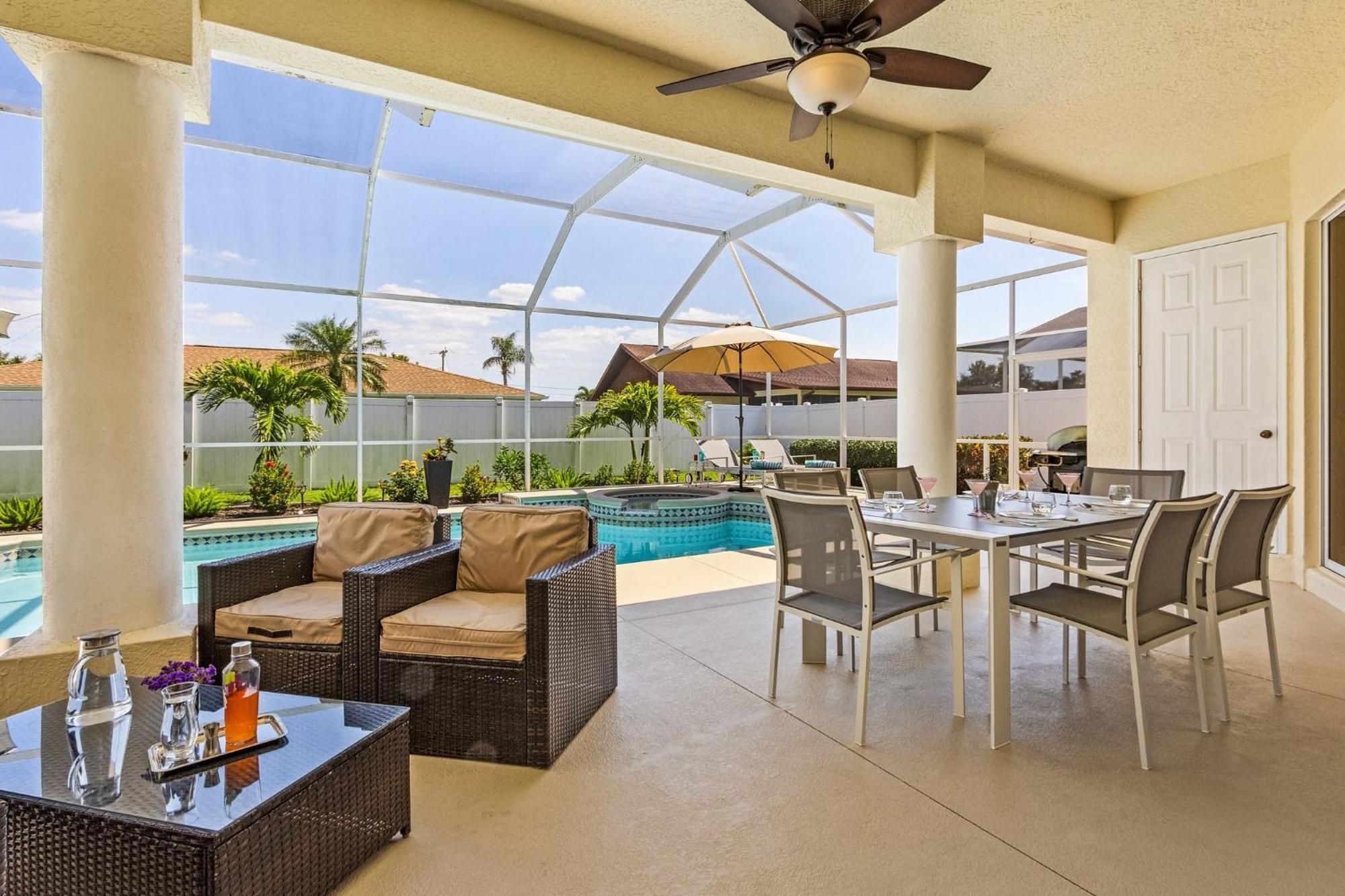 Villa-Haze, Lots Of Privacy, Solar & Electric Heated Pool And Spa Cape Coral Eksteriør bilde